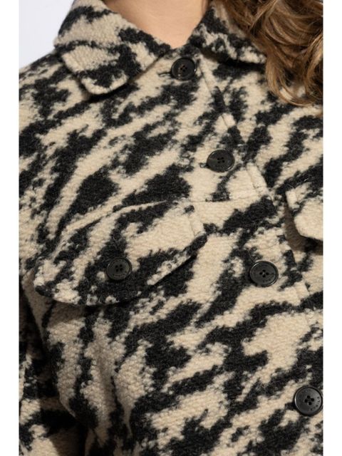 MARANT ÉTOILE Ferida zebra-print coat - Neutrals