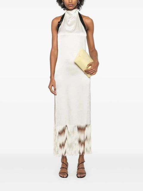 Nanushka fringed midi dress - Neutrals