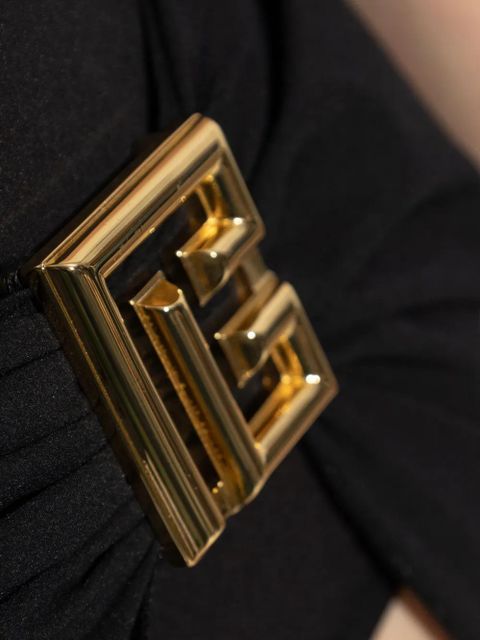 Balmain draped style beach cover-up - Black - zdjęcie produktu nr 2