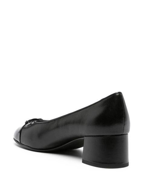 Tory Burch 45mm cap-toe leather pumps - Black