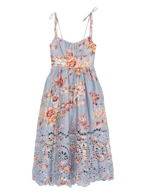 ZIMMERMANN Awaken Picnic floral-print midi dress - Blue - zdjęcie produktu nr 1