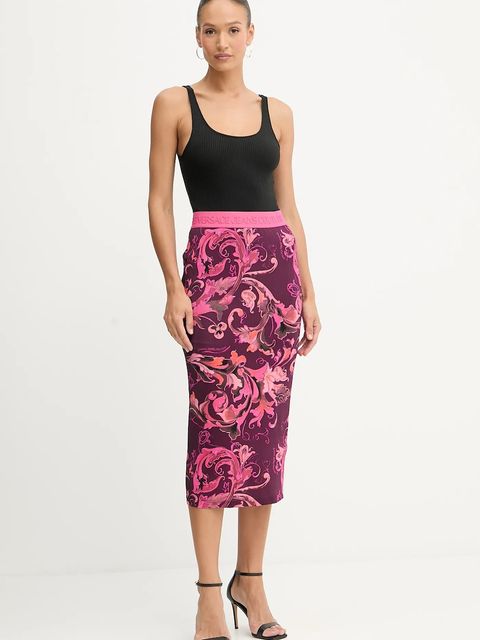 Versace Jeans Couture spódnica kolor fioletowy midi ołówkowa 79HAE806 JS500