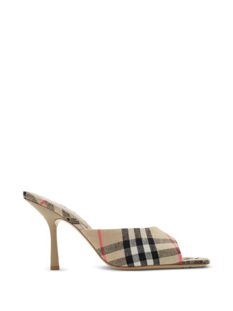 Burberry Check Mews high sandals​ - Neutrals - zdjęcie produktu nr 1