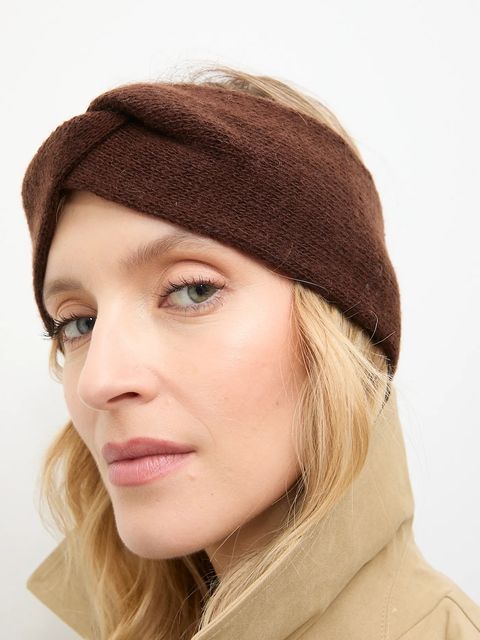 Answear.LAB opaska wełniana kolor brązowy - zdjęcie produktu nr 2