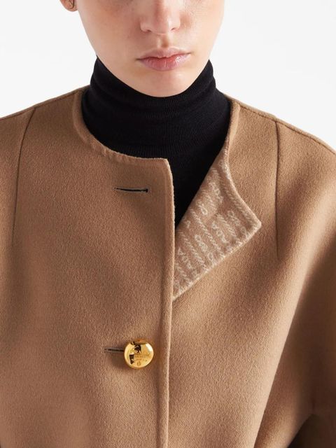 Prada single-breasted wool caban jacket - Brown