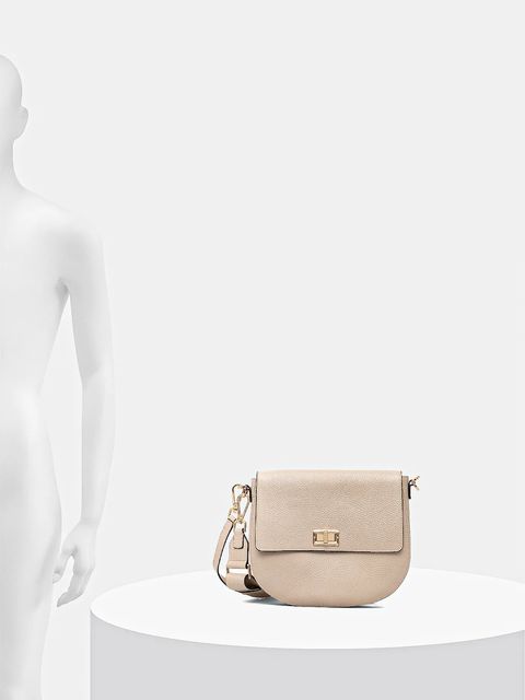 Geox torebka skórzana kolor beżowy D25KAA-00046-C9999