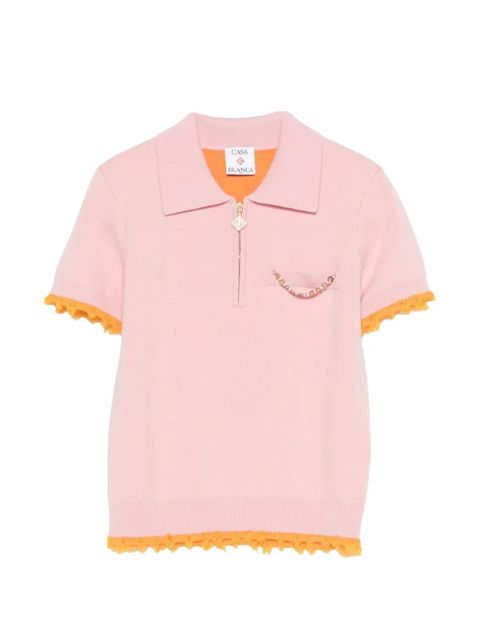 Casablanca logo-embellishment polo shirt - Pink - zdjęcie produktu nr 1