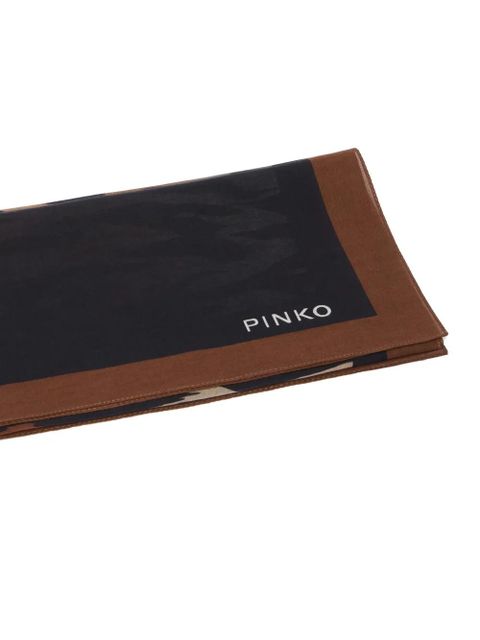 PINKO animal-print scarf - Black