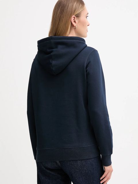 Tommy Jeans bluza damska kolor granatowy z kapturem z nadrukiem DW0DW21963 - zdjęcie produktu nr 2