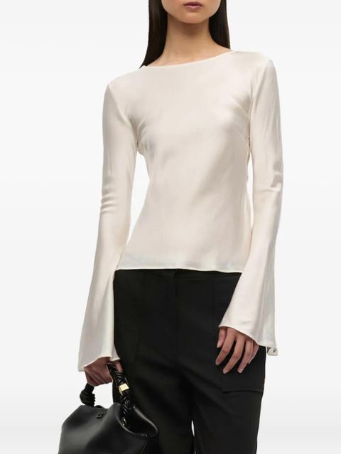 GANNI long-sleeve blouse - White