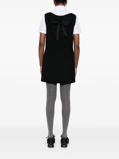 Prada sleeveless boat-neck mini dress - Black