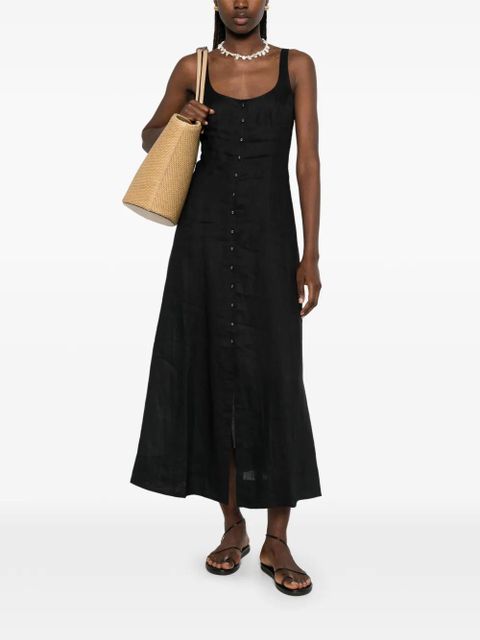 MC2 Saint Barth Mina sleeveless midi dress - Black - zdjęcie produktu nr 2