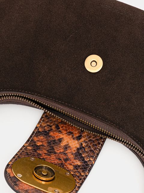 Kurt Geiger London torebka zamszowa CHELSEA kolor brązowy 3601139219