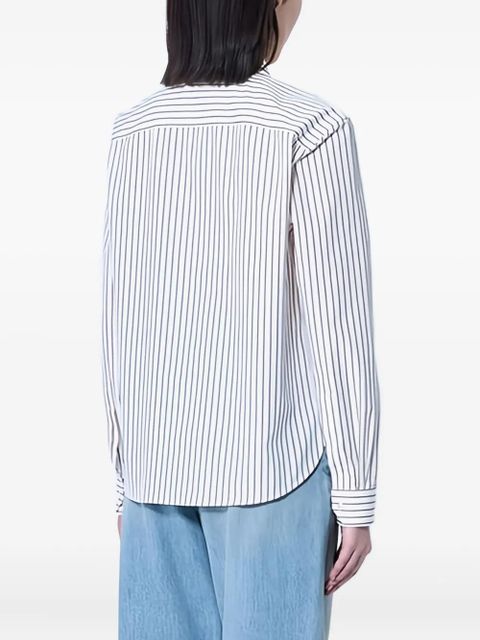 Saint Laurent striped cotton shirt - White