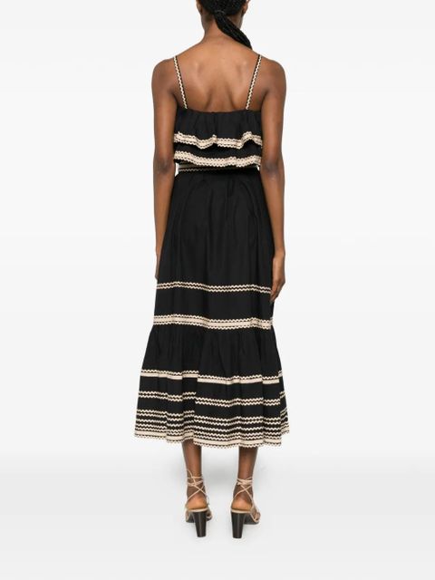 Ulla Johnson Lucian ruffled midi dress - Black