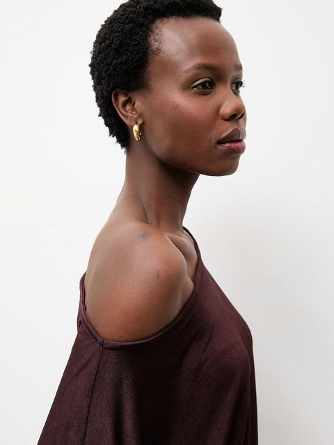 Answear.LAB bluzka damska kolor brązowy gładka