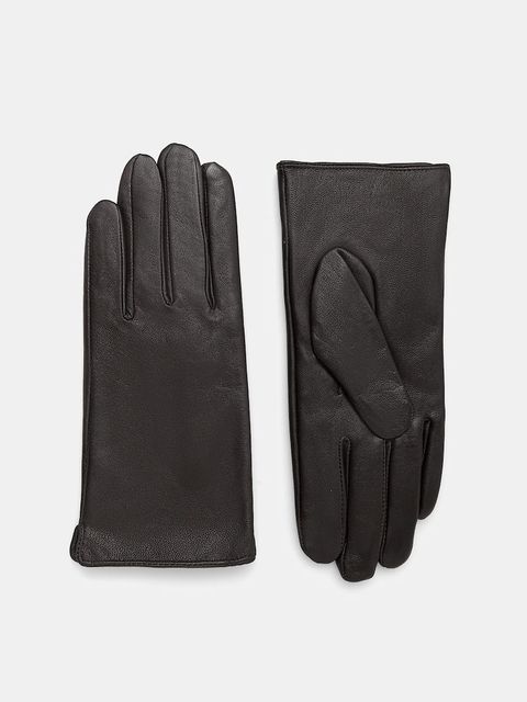 Answear.LAB rękawiczki skórzane damskie kolor brązowy - zdjęcie produktu nr 1