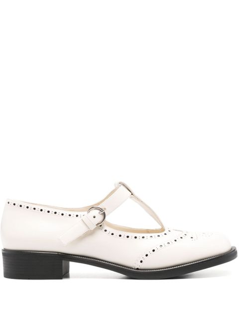 Miu Miu 35mm leather loafers - White - zdjęcie produktu nr 1