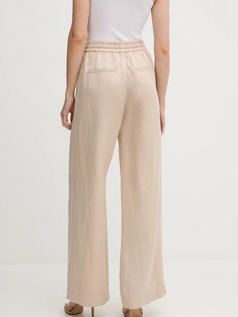 Marc Aurel spodnie damskie kolor beżowy szerokie high waist 1688-1000-93438 - zdjęcie produktu nr 2