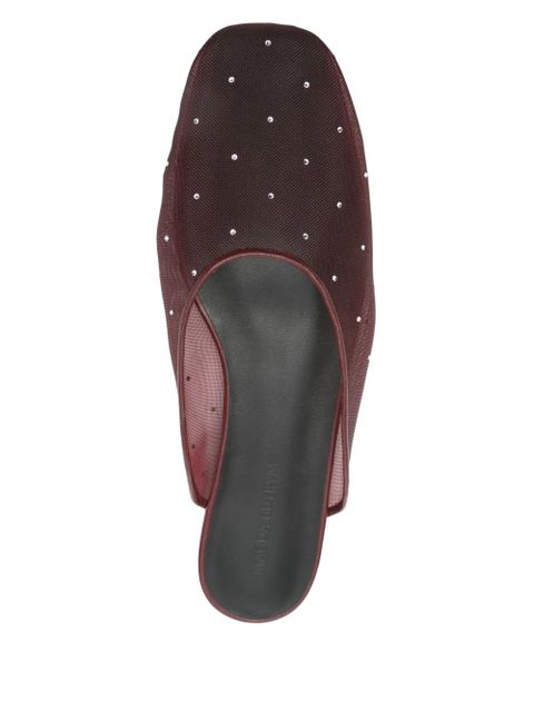 Magda Butrym crystal-embellished mesh mules - Red