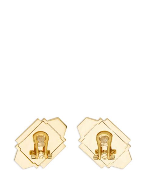 Ferragamo Déco earrings with crystals - Gold