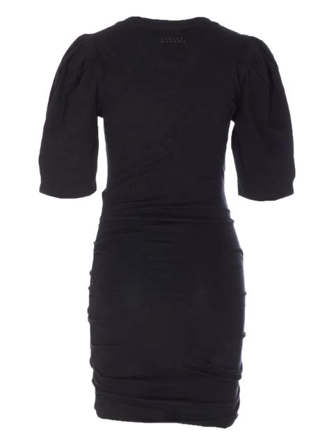 MARANT ÉTOILE ruffled balloon-sleeve mini dress - Black - zdjęcie produktu nr 2