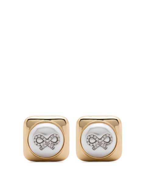 Self-Portrait Bow Square earrings - Gold - zdjęcie produktu nr 1