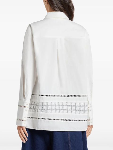 Aje cutwork-detail cotton shirt - White