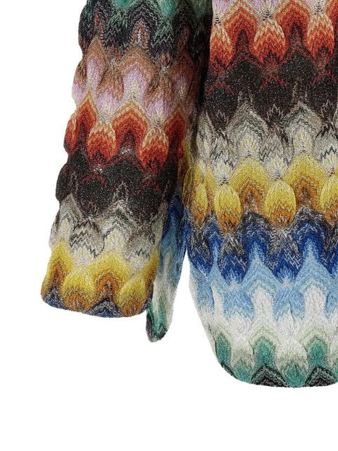 Missoni lamé raschel-knit blouse - Blue