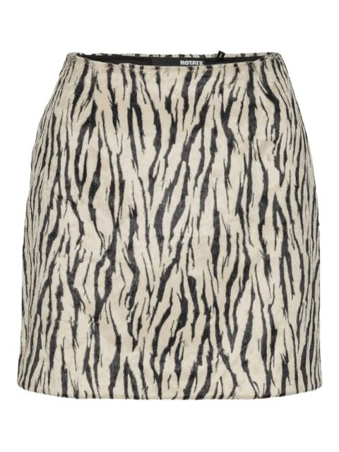 ROTATE BIRGER CHRISTENSEN zebra print skirt - Neutrals - zdjęcie produktu nr 1
