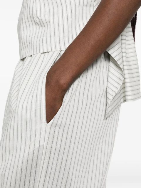 Róhe stripe-pattern trousers - White