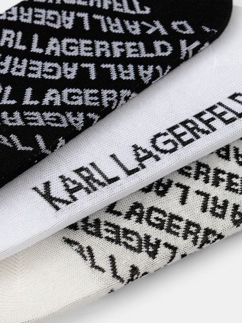 Karl Lagerfeld skarpetki K/MONOGRAM 3-pack kolor biały A4W47033 - zdjęcie produktu nr 2