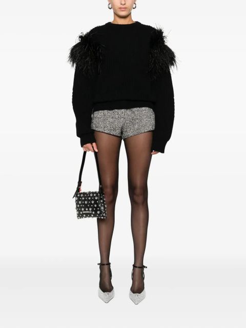 Blumarine feather-trim jumper - Black - zdjęcie produktu nr 2