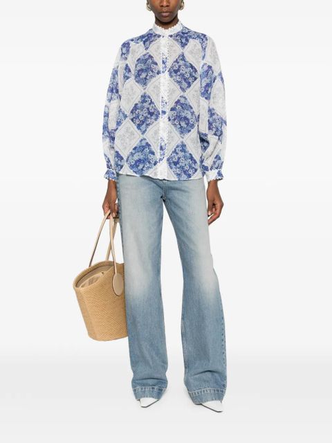 TWINSET floral-print long-sleeve shirt - Blue - zdjęcie produktu nr 2