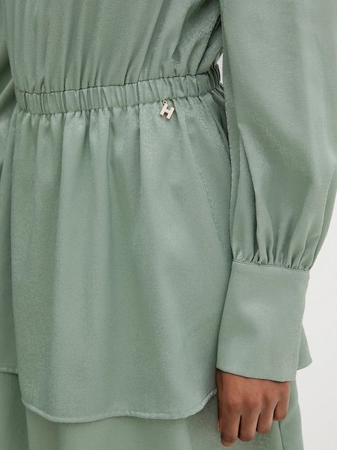 Silvian Heach sukienka FAYIUM kolor zielony mini rozkloszowana GPA25322VE