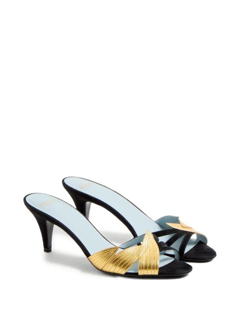 Valentino Garavani Foliefoliage sandals - Black