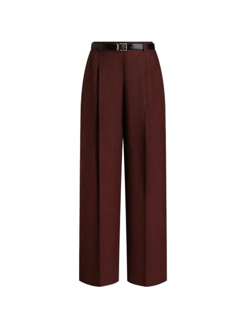 Dolce & Gabbana belted pleated trousers - Red - zdjęcie produktu nr 1
