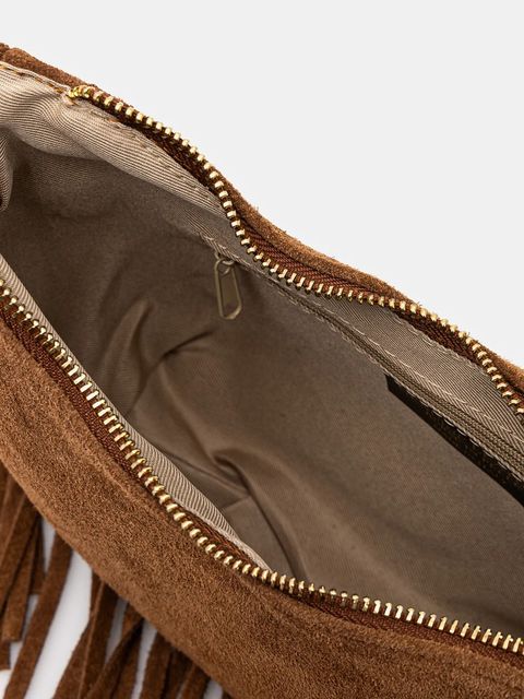 Answear.LAB torebka zamszowa kolor brązowy