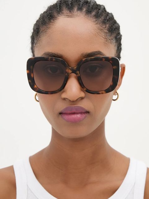 Kurt Geiger London okulary przeciwsłoneczne Evil Eye damskie kolor brązowy 4738932679