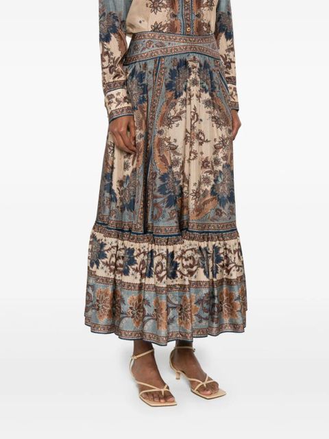 ZIMMERMANN Ascension midi skirt - Blue