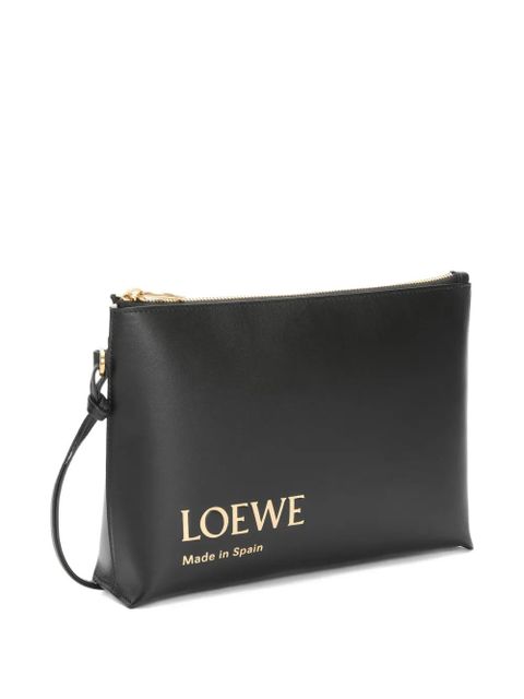 LOEWE logo-print clutch bag - Black