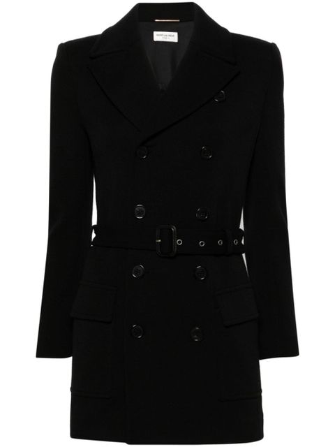 Saint Laurent Saharienne notched-lapels blazer - Black - zdjęcie produktu nr 1