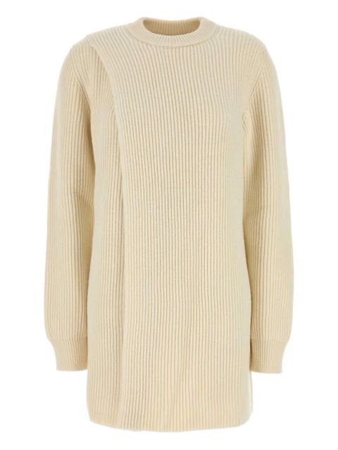 Jil Sander ribbed wool sweater dress - Neutrals - zdjęcie produktu nr 1