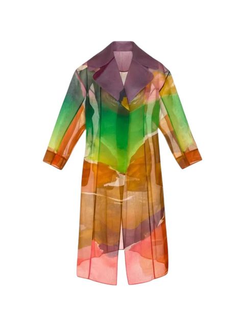 Ulla Johnson Novalie belted printed coat - Orange - zdjęcie produktu nr 2