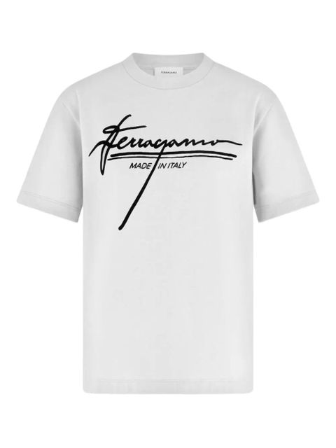 Ferragamo signature-detail T-shirt - White - zdjęcie produktu nr 1