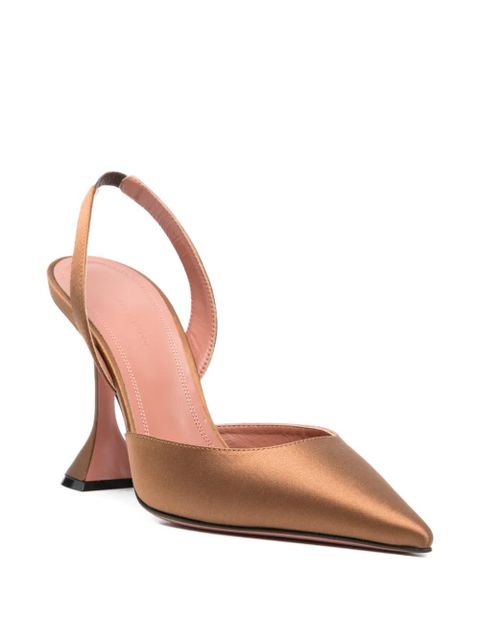 Amina Muaddi hollis ling slingback pumps - Brown - zdjęcie produktu nr 2