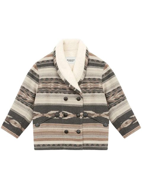 MARANT ÉTOILE Dorcas double-breasted coat - Neutrals - zdjęcie produktu nr 1