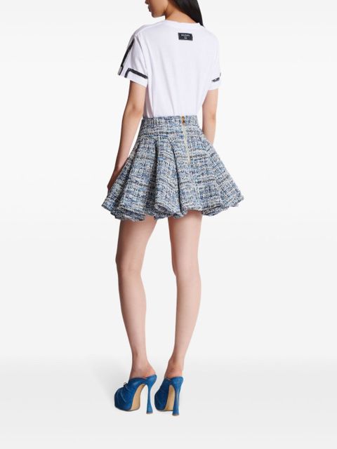 Balmain Tweed Skirt - Blue
