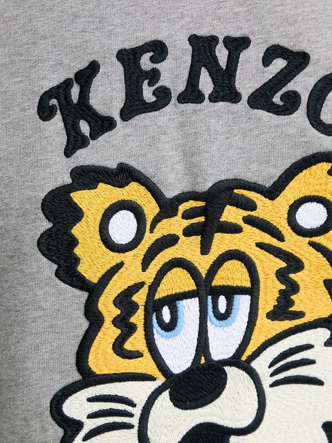 Kenzo bluza bawełniana x Verdy kolor szary z nadrukiem FF58SW2394MF.94