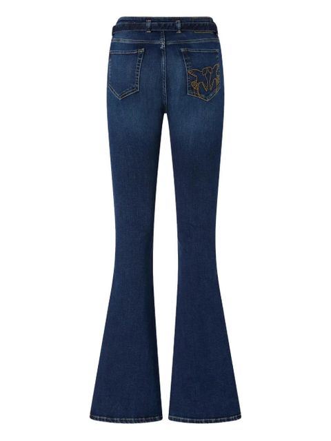 PINKO embroidered-belt flare jeans - Blue - zdjęcie produktu nr 2